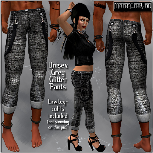 UnisexGreyGlitterPants/MadeForYou
