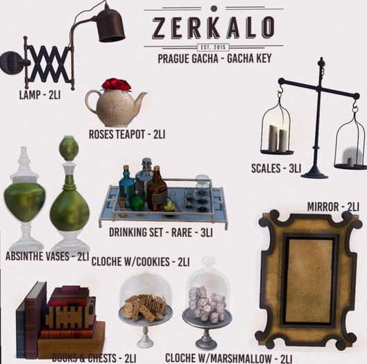 [ zerkalo ] Prague Gacha - Drinking Set - RARE