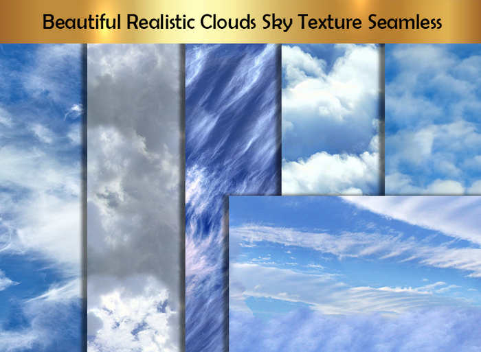 Beautiful Realistic Clouds Sky Texture Seamless B
