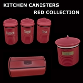 Kitchen canisters - red collection