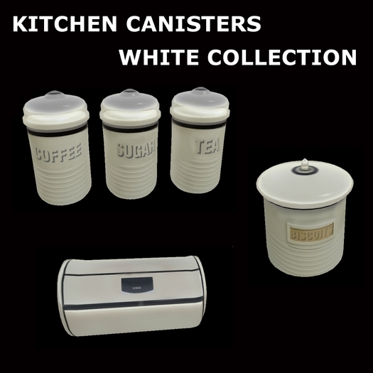Kitchen canisters - white collection