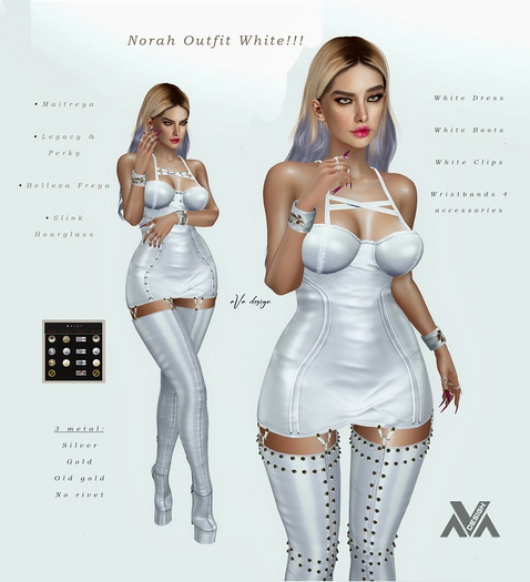 Ava Design/ Norah Full Outfit White! 