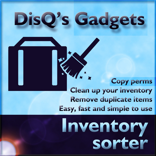 DisQ's Inventory sorter (BOXED SCRIPT)