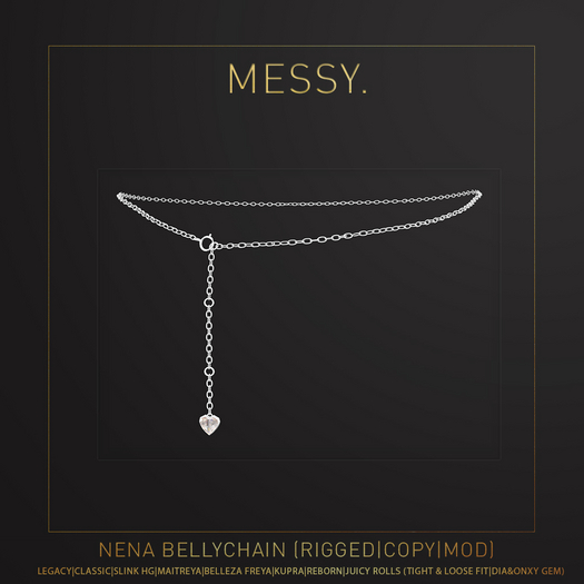 Messy. Nena Bellychain Silver