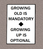 Growing Old Sign