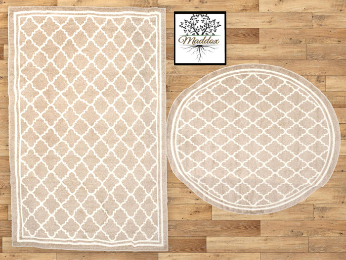 Maddox - Rug Set-Trellis-beige