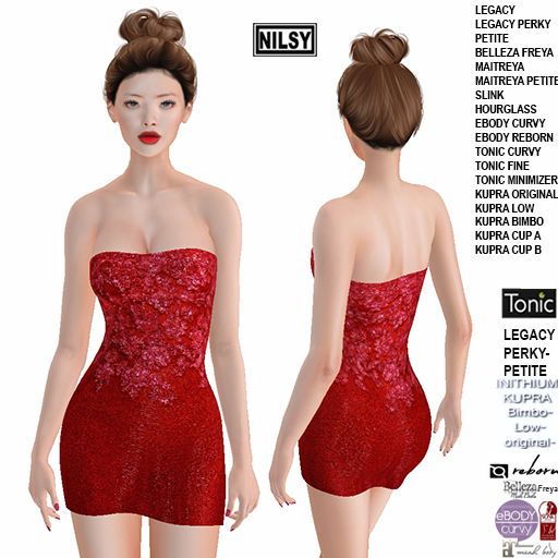 RED ROSE APPLIQUE DRESS,MESH BODY
