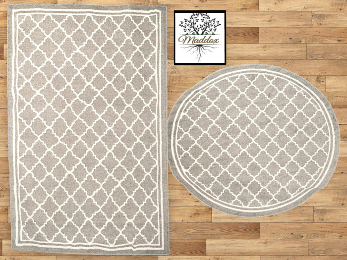 Maddox - Rug Set-Trellis-gray