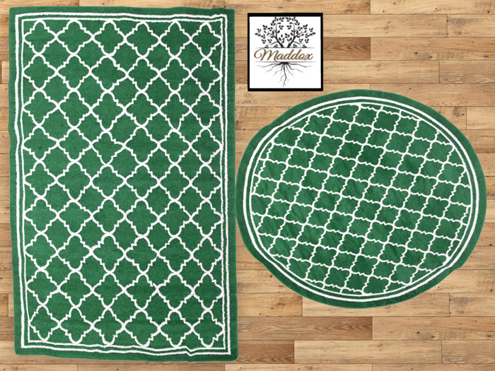 Maddox - Rug Set-Trellis-green