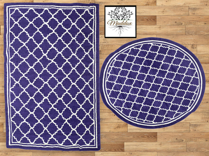 Maddox - Rug Set-Trellis-purple