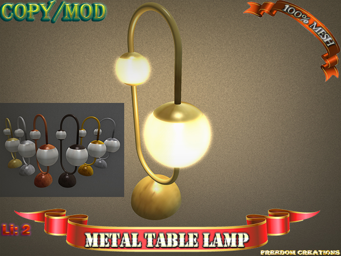 Metal table lamp-Freedom creations