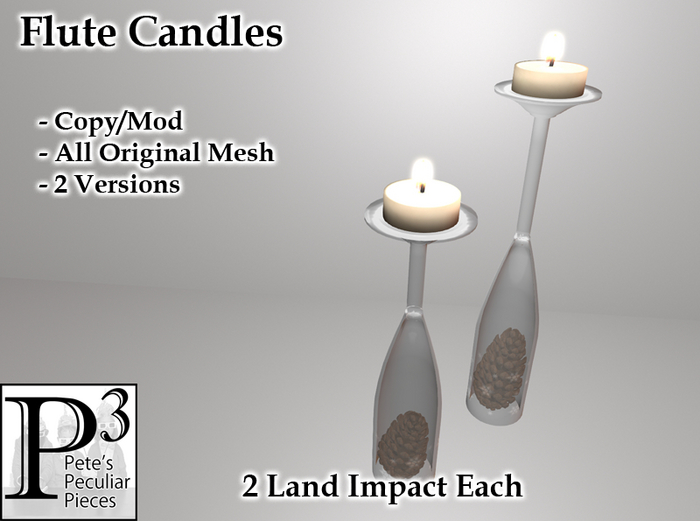 [P3] - Champagne Flute Candle