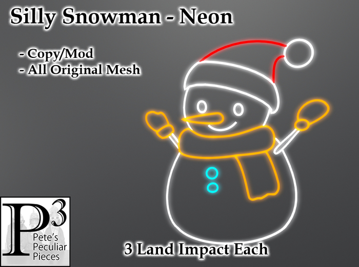 [P3] - Silly Snowman - Neon