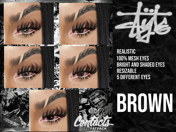 $tyle - Contacts (Brown) (Mesh Eyes)