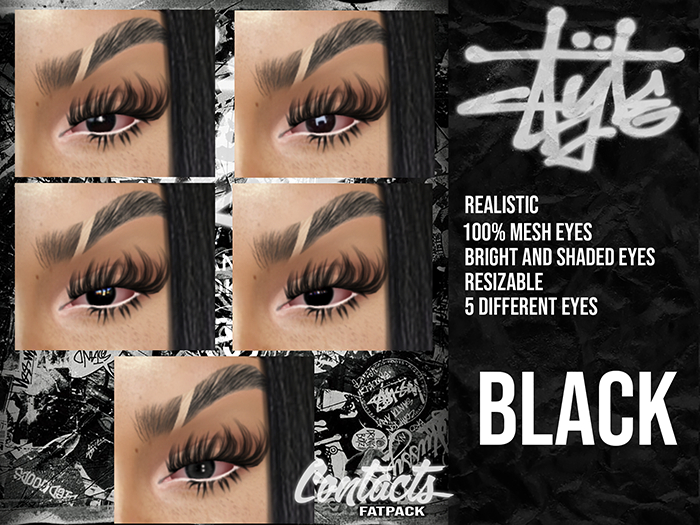 $tyle - Contacts (Black) (Mesh Eyes)