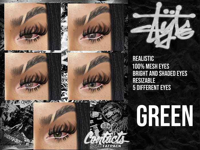 $tyle - Contacts (Green) (Mesh Eyes)