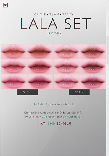 BOOPY- Lala Lipstick (Fatpack)