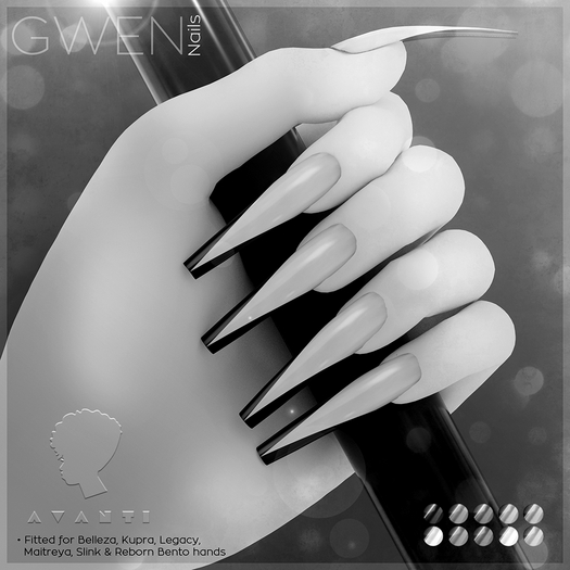 .:Avanti:. Gwen Nails DEMO (Classic Belleza, Maitreya, Slink, Legacy, Kupra & Reborn bento hands)