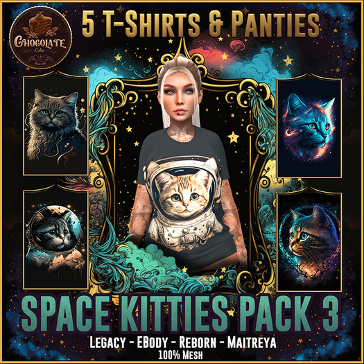*-CC-* Space Kitties Shirt Pack 3 (Unpacker)