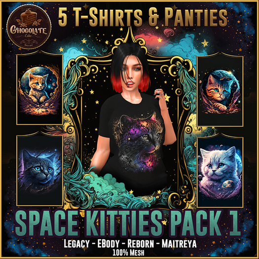 *-CC-* Space Kitties Shirt FatPack