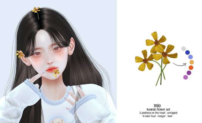 Mio - Kawaii Flower Set