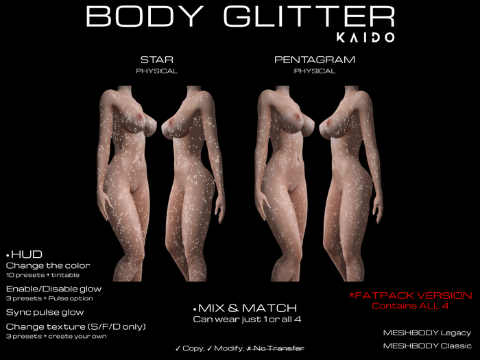 KAIDO - Body Glitter FATPACK