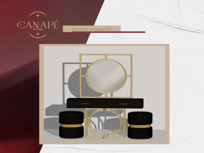 [Canape] Rachel Console Set Black