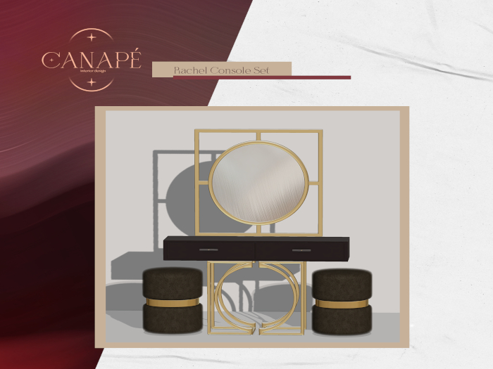 [Canape] Rachel Console Set Brown 