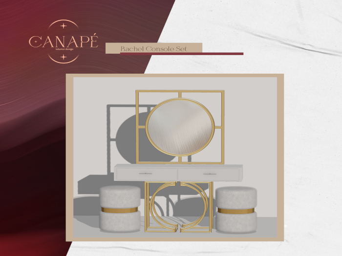 [Canape] Rachel Console Set White 