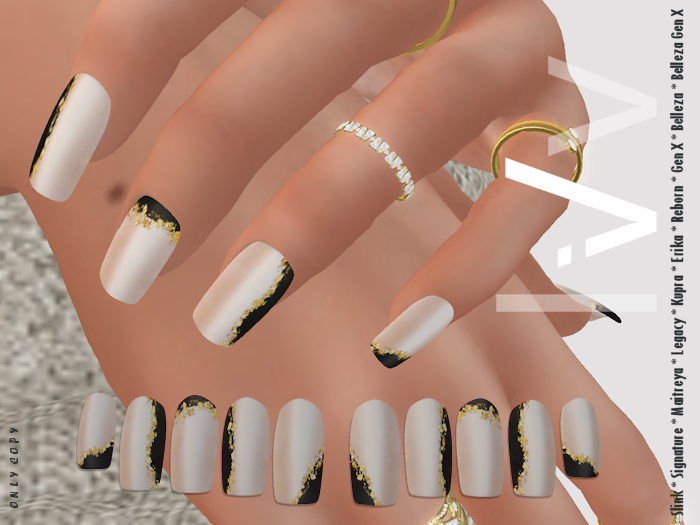 VI. Fae nails Luxery In Gold