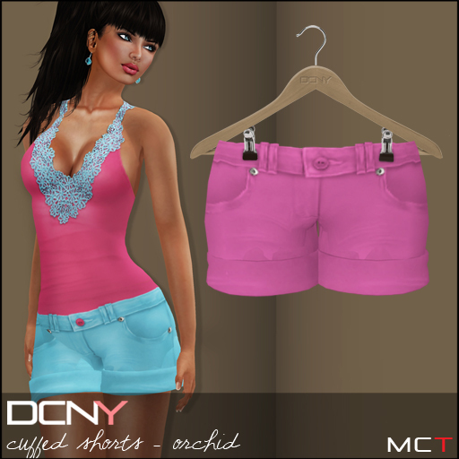 DCNY Cuffed Shorts in Orchid