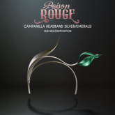 POISON ROUGE Campanilla Headband - Silver/Emerald