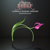 POISON ROUGE Campanilla Headband - Green/Pink