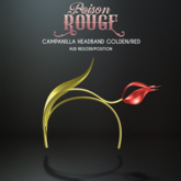 POISON ROUGE Campanilla Headband - Golden/Red
