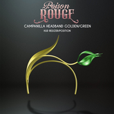 POISON ROUGE Campanilla Headband - Golden/Green