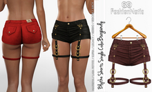 Blythe Shorts Burgundy - Maitreya, Petite, Kupra Original, Legacy, Reborn, Juicy Rolls - FashionNatic