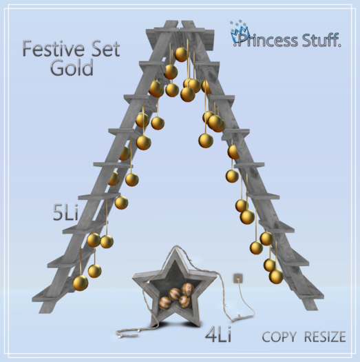 .Princess Stuff. [Festive Decor Set] Gold_add