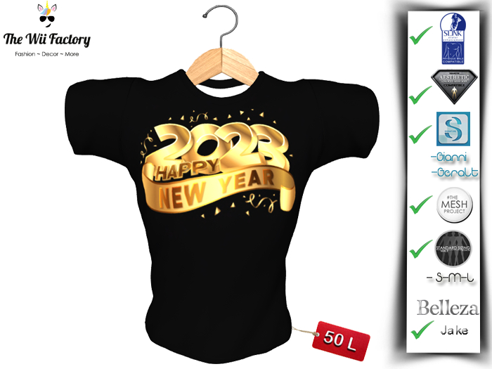 :TWF: 2023 Happy New Year Gold Shirt