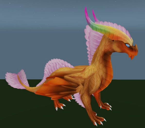 Mystical Creatures Dragons: Brimstone Prism Horn Dragoness