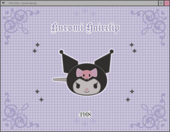 CHU-CHU - Kuromi Hairpin - Boxed