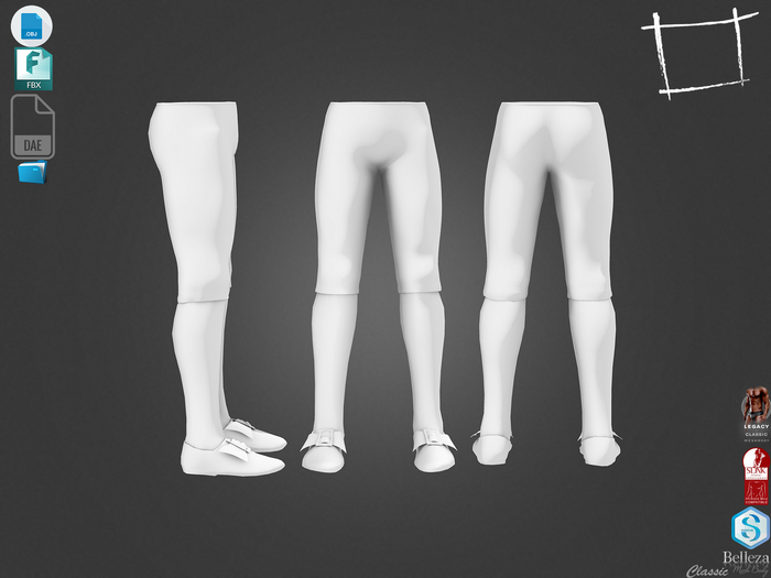 Dae Obj FBX Men's 18th Century Long Socks Pants Shoes Slink Male Belleza Jake Signature Gianni Legacy Male