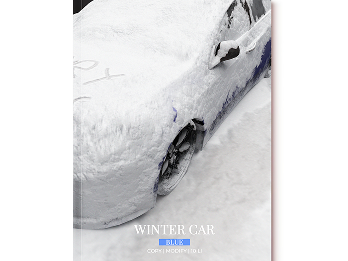 MINIMAL - Winter Cars -Blue Car-