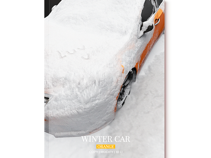 MINIMAL - Winter Cars -Orange Car-