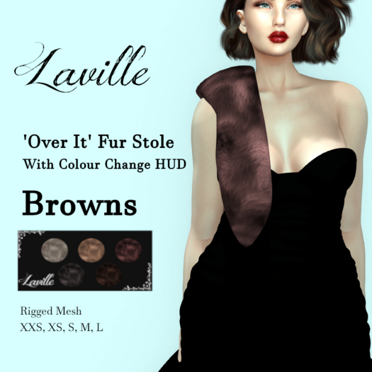 ! Laville ! Over It Fur Stole Browns