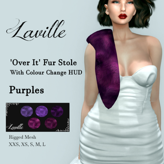 ! Laville ! Over it - Fur Stole Purples