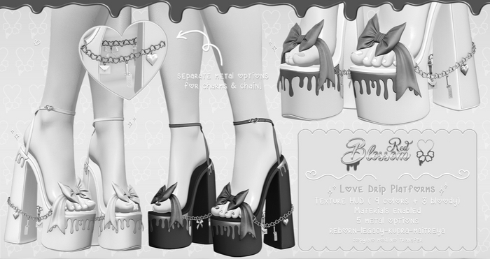 { Red Blossom } Love Drip Platforms { DEMO }