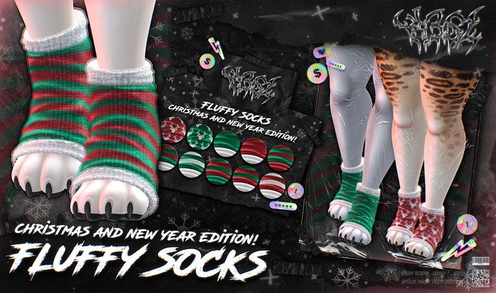 #Y!3SL // FLUFFY SOCKS // CHRISTMAS VER.