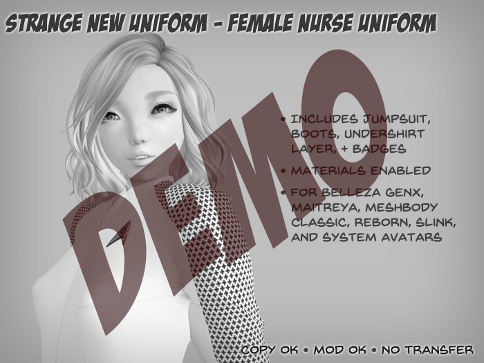 Strange New Uniform - Female Nurse Uniform DEMO