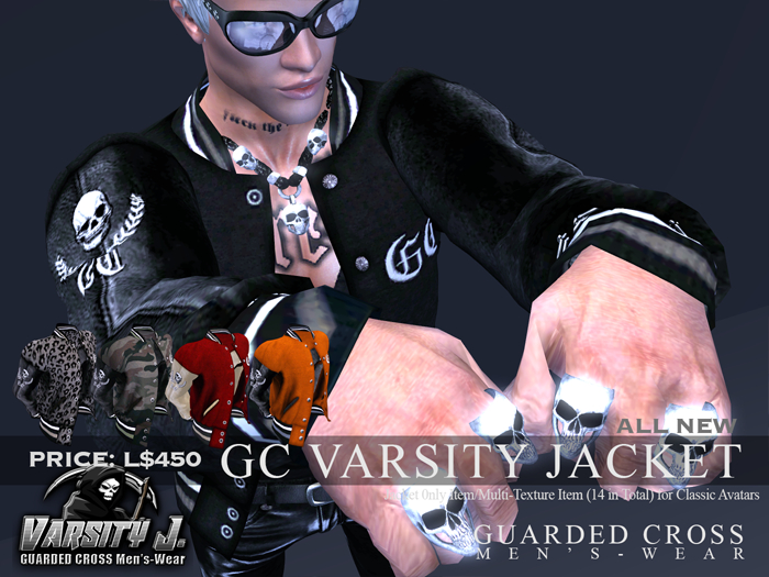 *GUARDED CROSS/Men's-Wear* GC Varsity Jacket