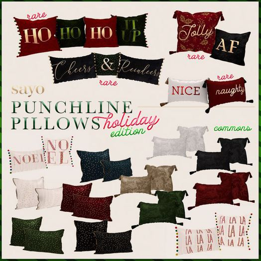 SAYO - Punchline Pillows - Ho Ho Ho It Up - RARE